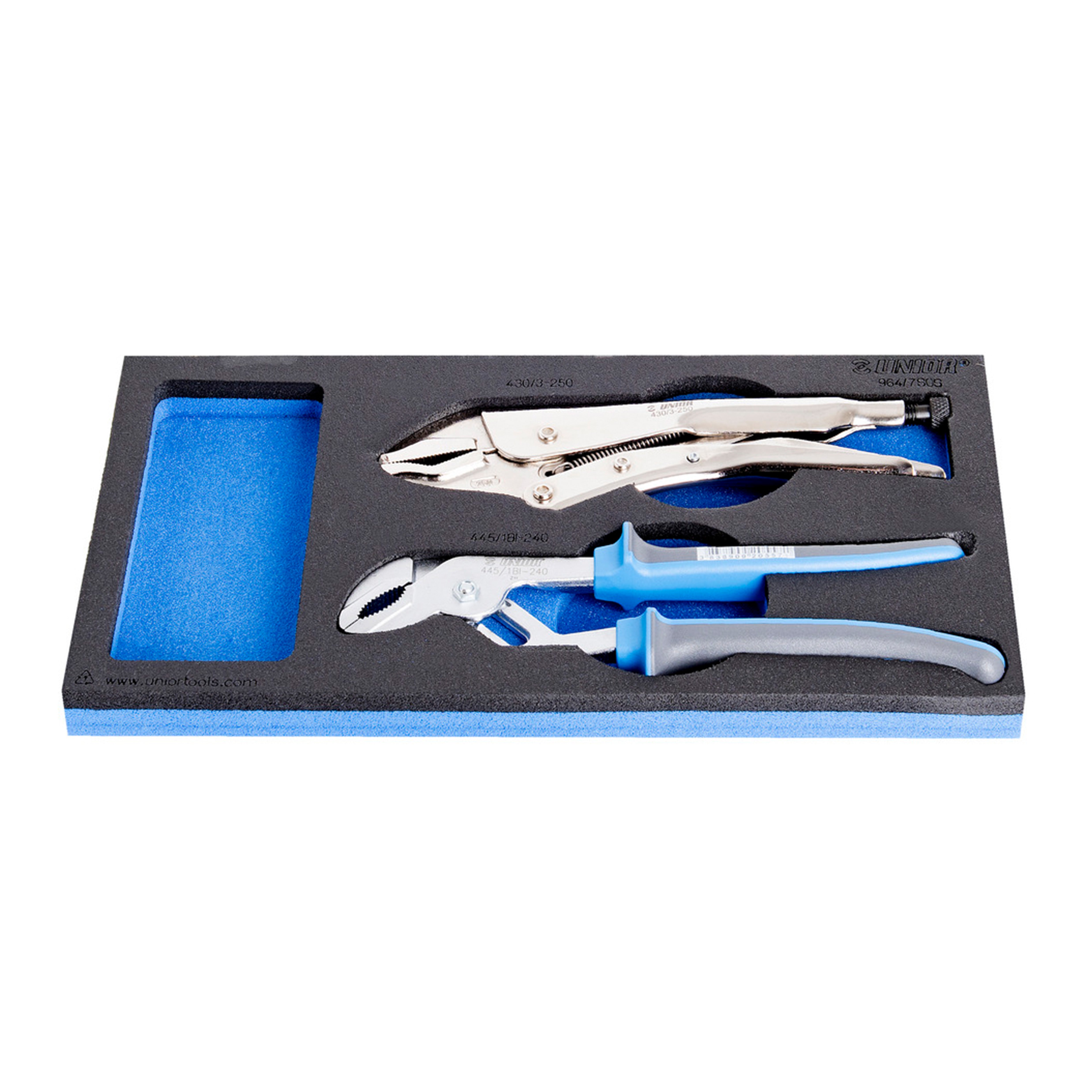 Set of BI and grip pliers in SOS tool tray 964/7SOS /2