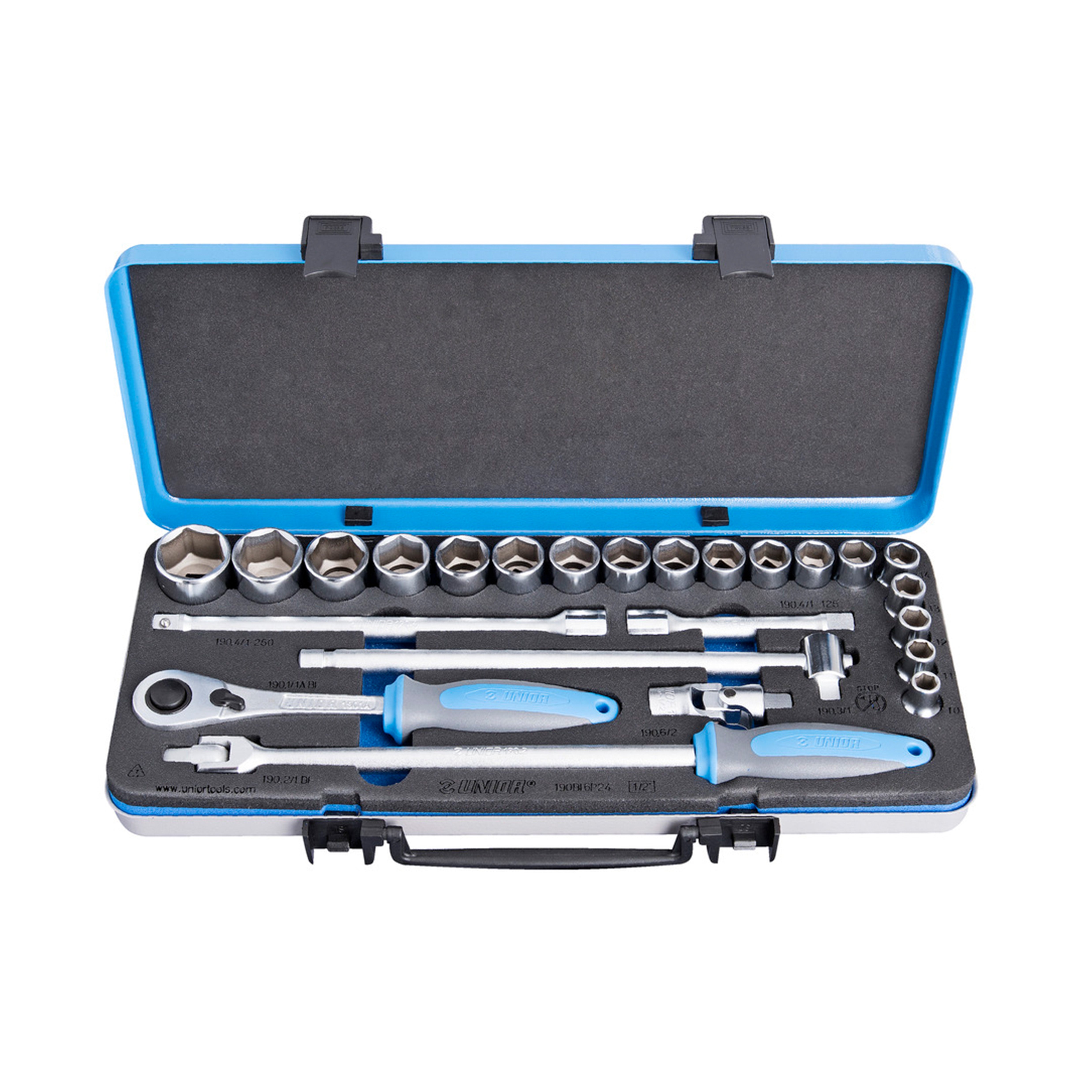 Socket set 1/2 in metal box 190BI6P24 10 - 32/24