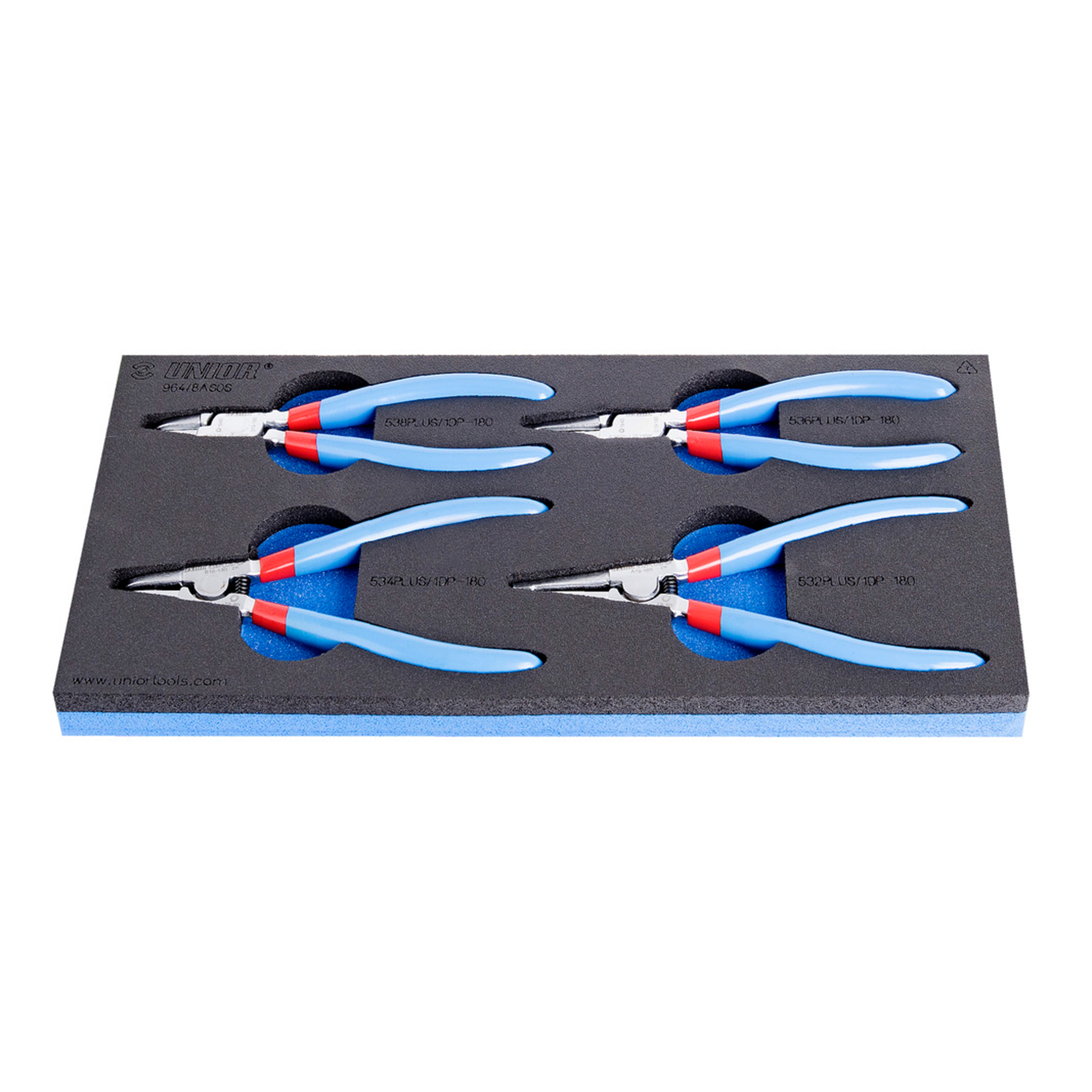 Set of lock ring pliers in SOS tool tray 964/8ASOS /4
