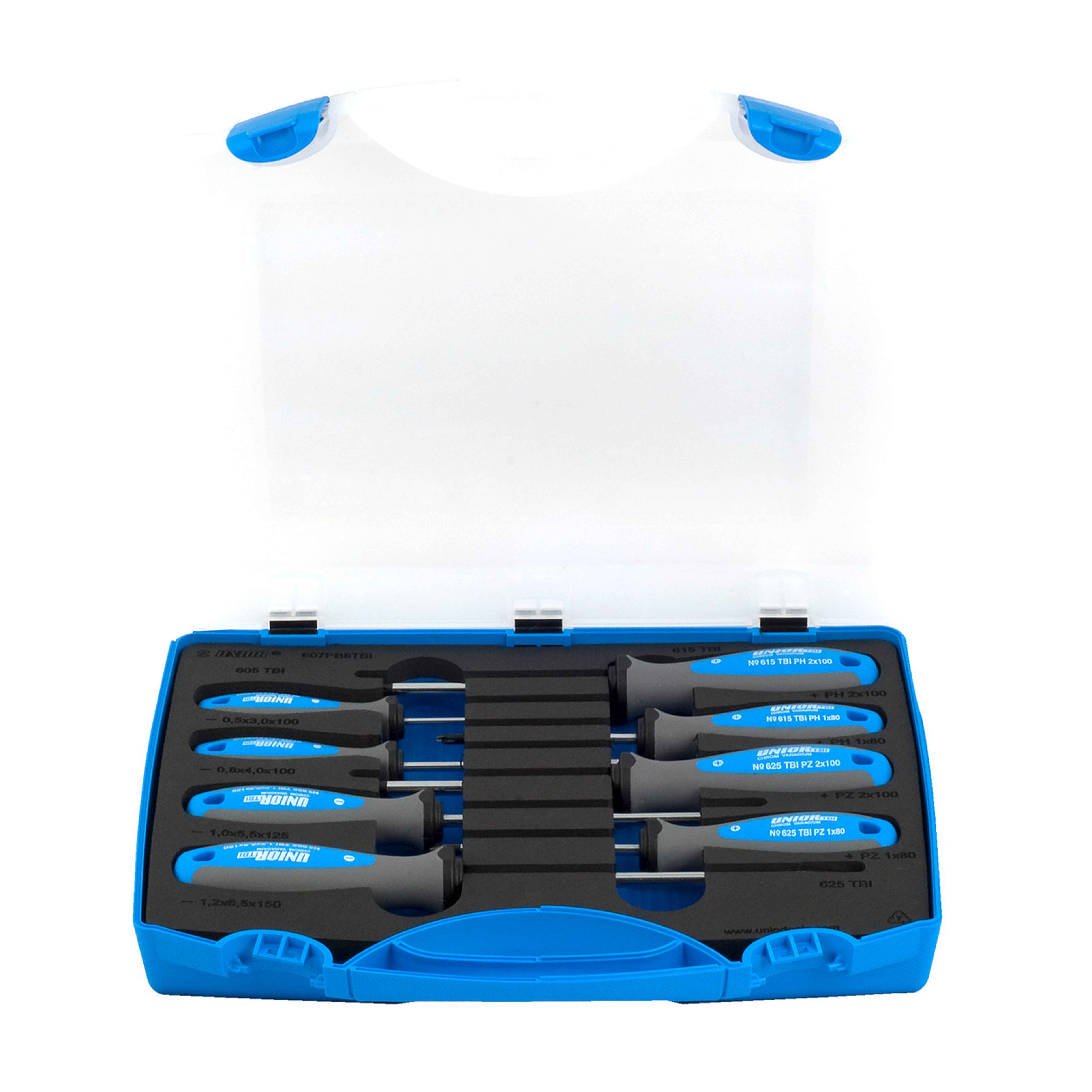 Set of screwdrivers TBI in plastic box 607PB8TBI /8