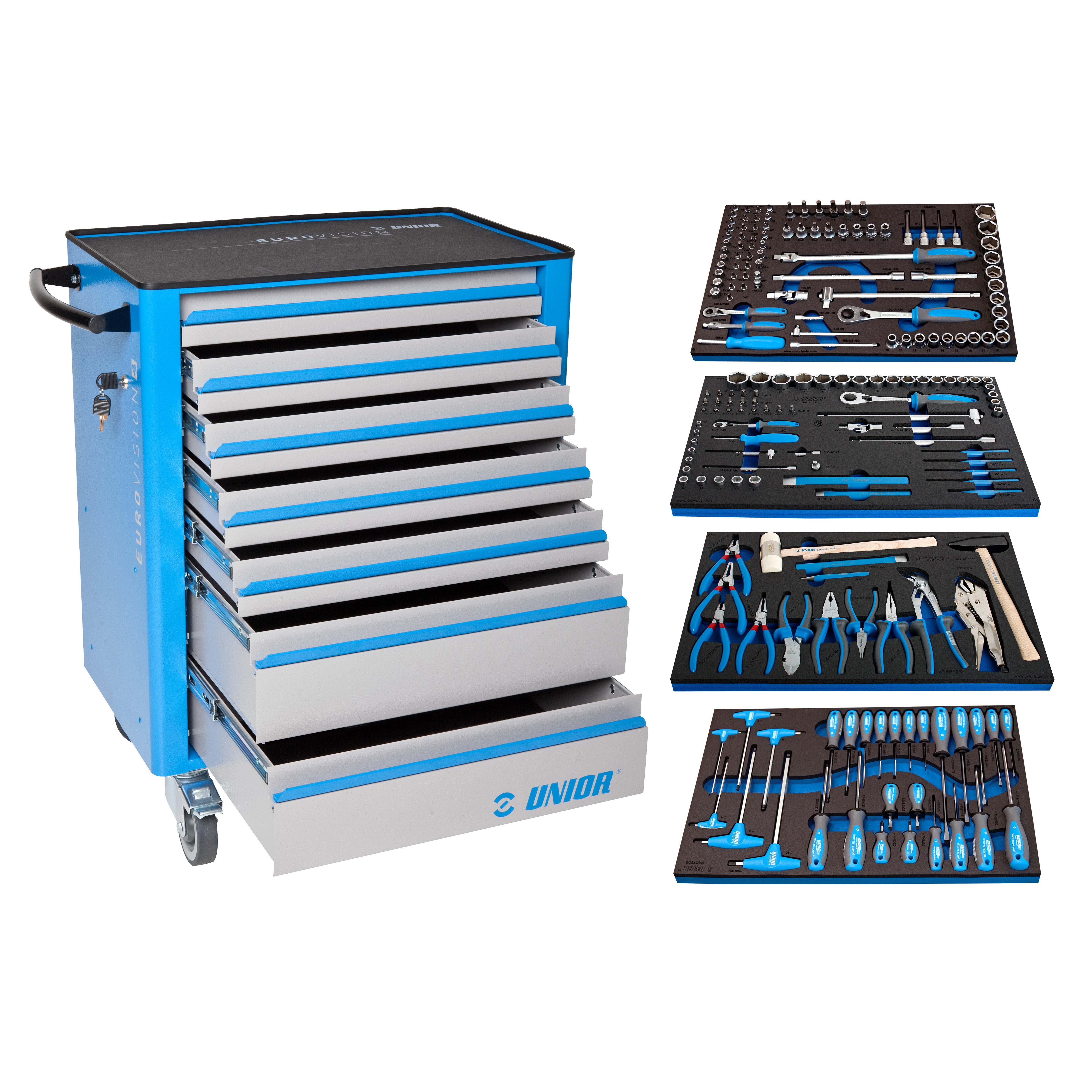Tool set 193 pcs with tool carriage 940EV4 1011BEV4