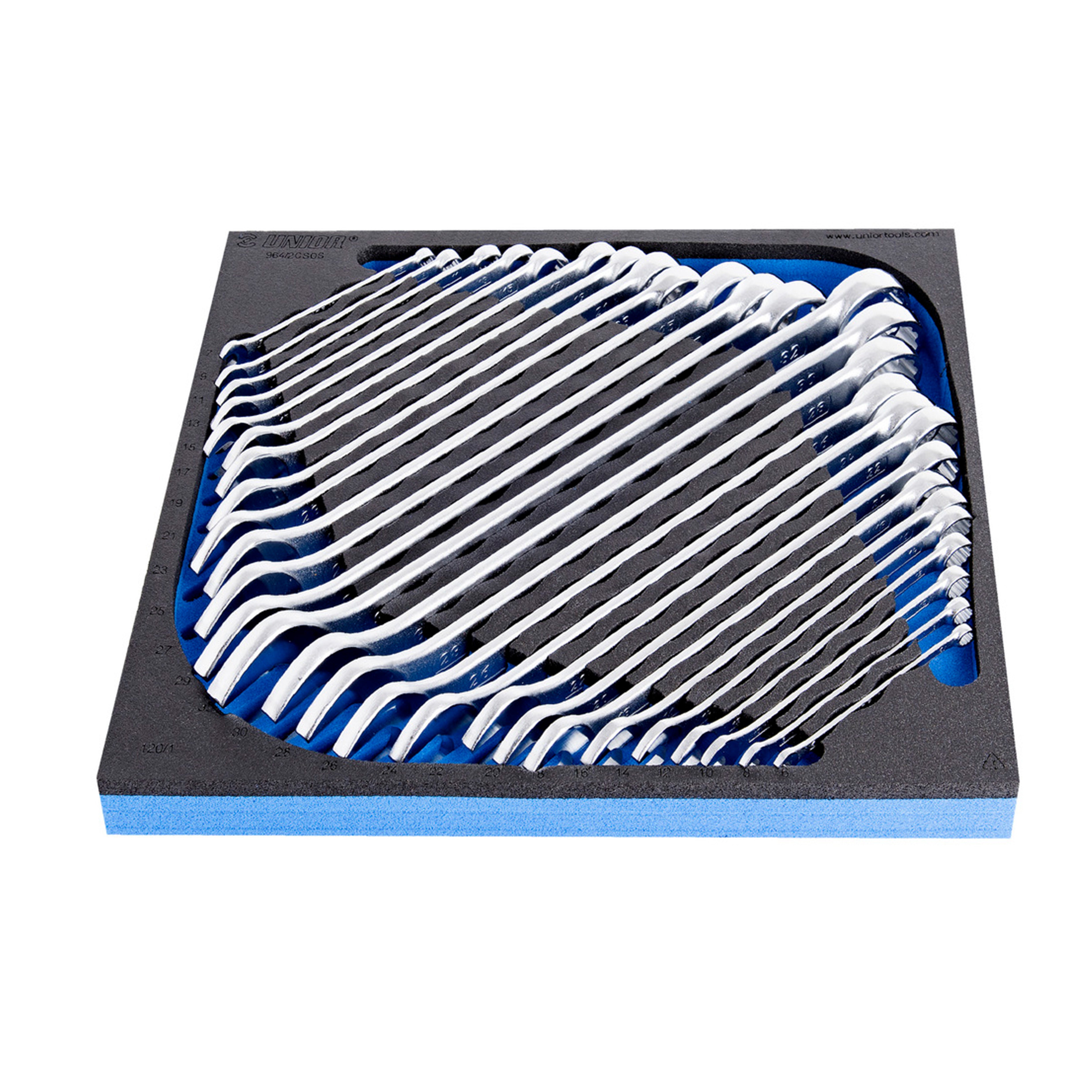 Set of combinations wrenches, long in SOS tool tray 964/2CSOS 6 - 32/26