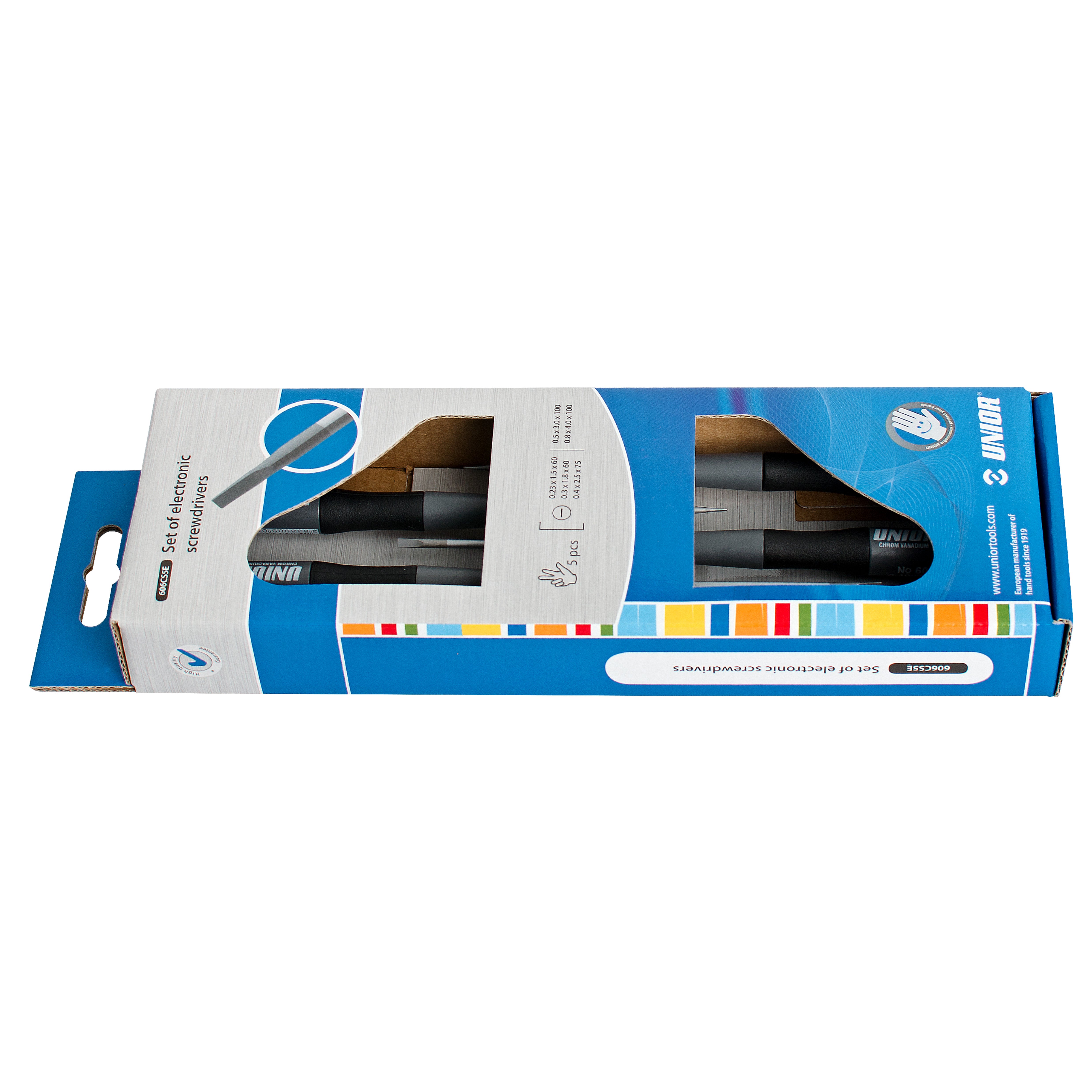 Set of electronic screwdrivers in carton box 606CS5E /5
