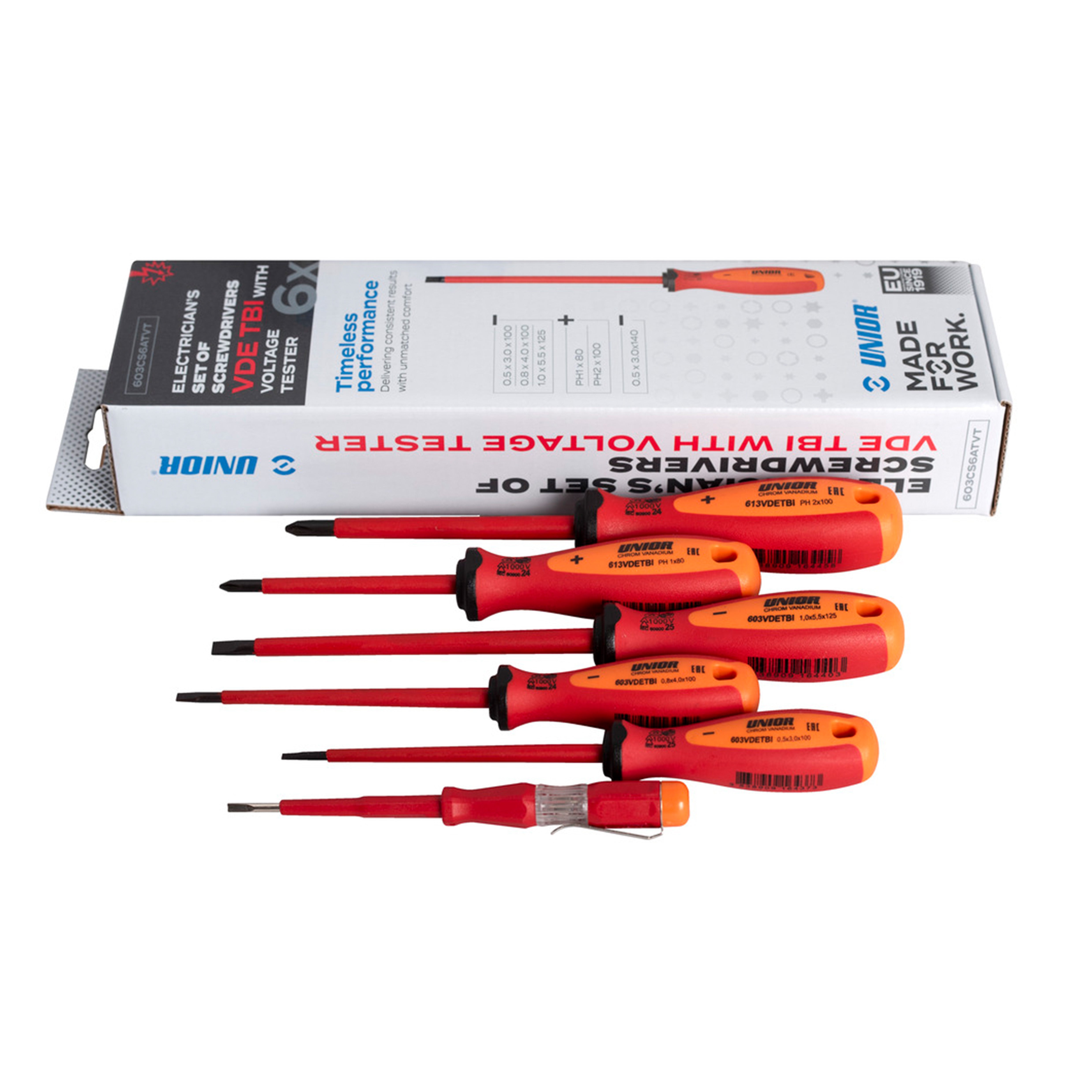 Set of screwdrivers VDE TBI with voltage tester 603CS6ATVT /6